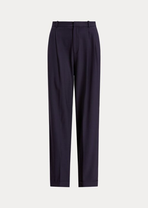 Navy Women’s Ralph Lauren Straight-Leg Wool-Blend Pants Navy Women’s Ralph Lauren Straight-Leg Wool-Blend Pants
