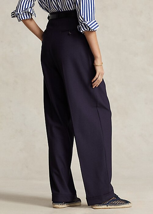 Navy Women’s Ralph Lauren Straight-Leg Wool-Blend Pants Navy Women’s Ralph Lauren Straight-Leg Wool-Blend Pants