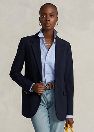 Navy Women’s Ralph Lauren Stretch Two-Button Blazers