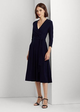 Navy Women’s Ralph Lauren Surplice Jersey Dress