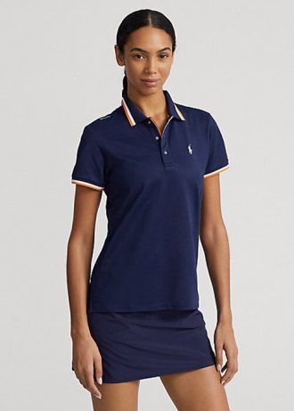 Navy Women’s Ralph Lauren Tailored Fit Jersey Polo Shirts Navy Women’s Ralph Lauren Tailored Fit Jersey Polo Shirts
