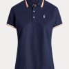 Navy Women’s Ralph Lauren Tailored Fit Jersey Polo Shirts