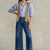 Navy Women’s Ralph Lauren Wide-leg Cropped Jeans