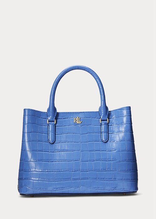 New England Blue Women’s Ralph Lauren Embossed Leather Medium Marcy Satchel Bags New England Blue Women’s Ralph Lauren Embossed Leather Medium Marcy Satchel Bags