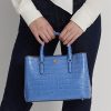 New England Blue Women’s Ralph Lauren Embossed Leather Medium Marcy Satchel Bags New England Blue Women’s Ralph Lauren Embossed Leather Medium Marcy Satchel Bags