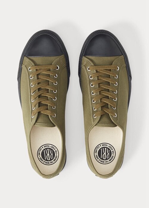 Olive Men’s Ralph Lauren Canvas Sneakers Olive Men’s Ralph Lauren Canvas Sneakers