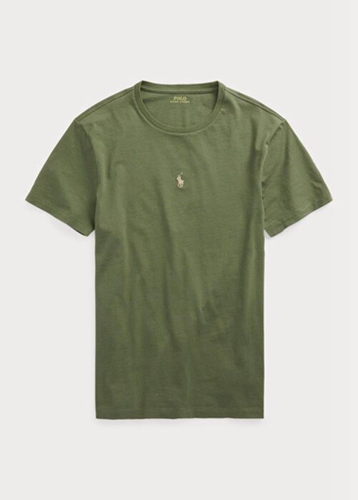 Olive Men’s Ralph Lauren Custom Slim Fit Crewneck T Shirts Olive Men’s Ralph Lauren Custom Slim Fit Crewneck T Shirts