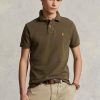 Olive Men’s Ralph Lauren Custom Slim Fit Mesh Polo Shirts
