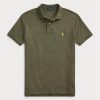 Olive Men’s Ralph Lauren Custom Slim Fit Mesh Polo Shirts Olive Men’s Ralph Lauren Custom Slim Fit Mesh Polo Shirts