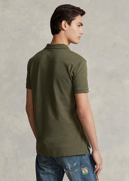 Olive Men’s Ralph Lauren Custom Slim Fit Mesh Polo Shirts Olive Men’s Ralph Lauren Custom Slim Fit Mesh Polo Shirts