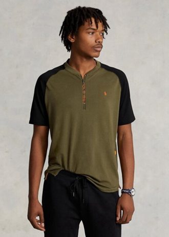 Olive Men’s Ralph Lauren Custom Slim Fit Performance Jersey T Shirts