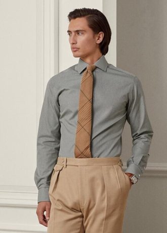 Olive Men’s Ralph Lauren Gingham Formal   Shirts