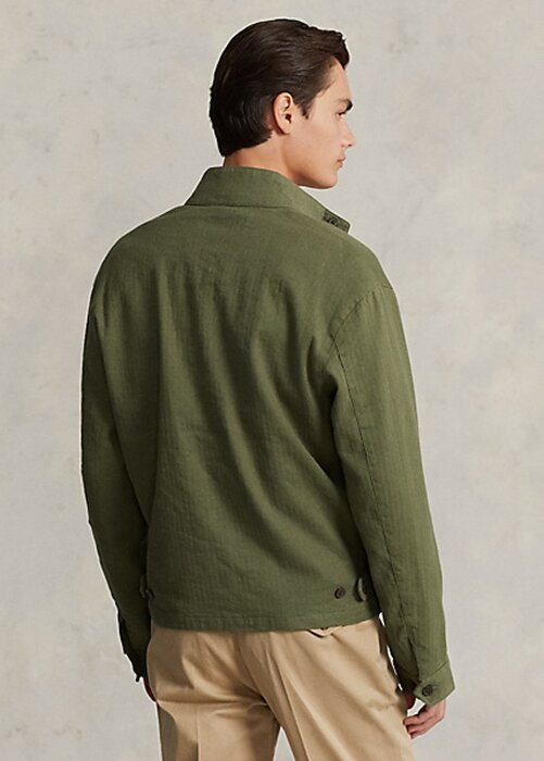 Olive Men’s Ralph Lauren Linen-Blend Herringbone Twill Jackets Olive Men’s Ralph Lauren Linen-Blend Herringbone Twill Jackets