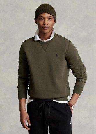 Olive Men’s Ralph Lauren Marled Double-knit   Sweatshirt