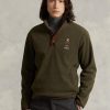 Olive Men’s Ralph Lauren Polo Bear Brushed Fleece Pullover Sweatshirt