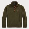 Olive Men’s Ralph Lauren Polo Bear Brushed Fleece Pullover Sweatshirt