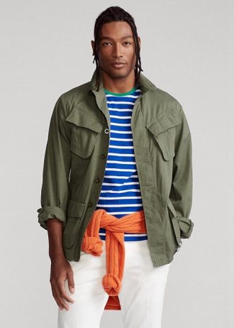 Olive Men’s Ralph Lauren Stretch Ripstop Utility Suit Jackets