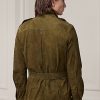 Olive Men’s Ralph Lauren Suede Belted Jackets