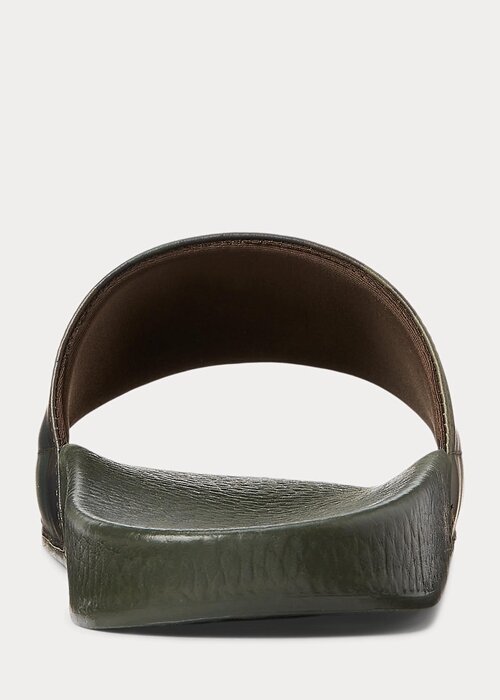 Olive Men’s Ralph Lauren Tiger Camo Leather Slippers Olive Men’s Ralph Lauren Tiger Camo Leather Slippers