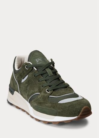 Olive Men’s Ralph Lauren Trackster 200 Sneakers