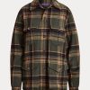 Olive Women’s Ralph Lauren Andrya Plaid Jackets