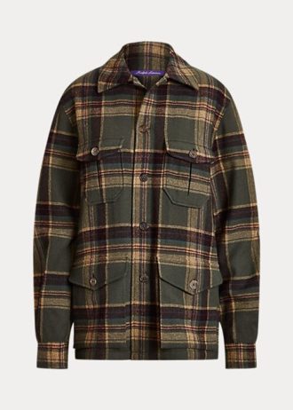 Olive Women’s Ralph Lauren Andrya Plaid Jackets