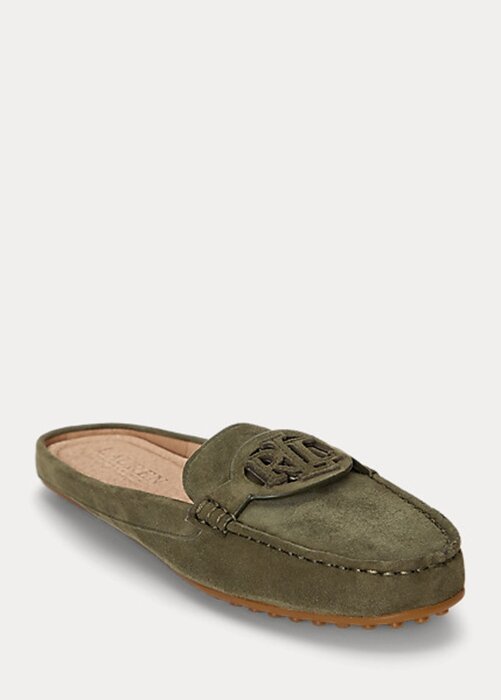 Olive Women’s Ralph Lauren Brynn Suede Driver Flat Shoes Olive Women’s Ralph Lauren Brynn Suede Driver Flat Shoes