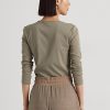 Olive Women’s Ralph Lauren Cotton-Blend Long-Sleeve Tops