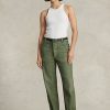 Olive Women’s Ralph Lauren Cotton Sateen Utility Pants Olive Women’s Ralph Lauren Cotton Sateen Utility Pants