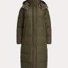 Olive Women’s Ralph Lauren Water-Repellent Long Down Coats
