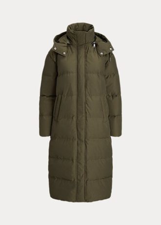 Olive Women’s Ralph Lauren Water-Repellent Long Down Coats