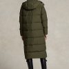 Olive Women’s Ralph Lauren Water-Repellent Long Down Coats