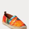 Orange Men’s Ralph Lauren Bowsworth Floral Linen Espadrille