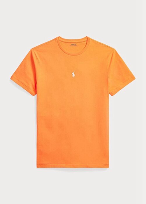 Orange Men’s Ralph Lauren Custom Slim Fit Crewneck T Shirts Orange Men’s Ralph Lauren Custom Slim Fit Crewneck T Shirts