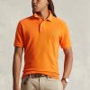 Orange Men’s Ralph Lauren Custom Slim Fit Mesh Polo Shirts Orange Men’s Ralph Lauren Custom Slim Fit Mesh Polo Shirts