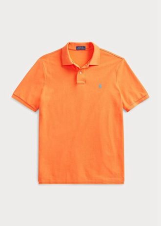 Orange Men’s Ralph Lauren Custom Slim Fit Mesh Polo Shirts