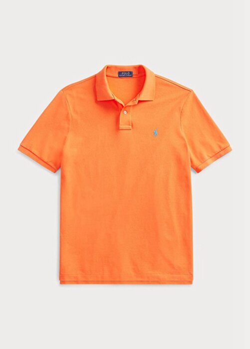 Orange Men’s Ralph Lauren Custom Slim Fit Mesh Polo Shirts Orange Men’s Ralph Lauren Custom Slim Fit Mesh Polo Shirts