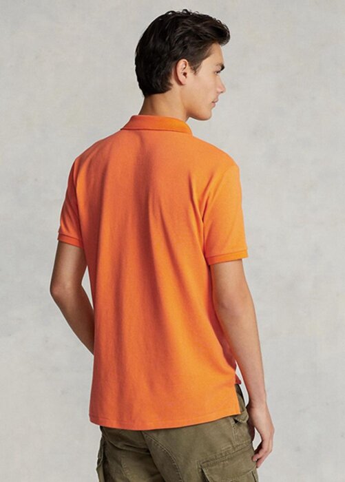 Orange Men’s Ralph Lauren Custom Slim Fit Mesh Polo Shirts Orange Men’s Ralph Lauren Custom Slim Fit Mesh Polo Shirts