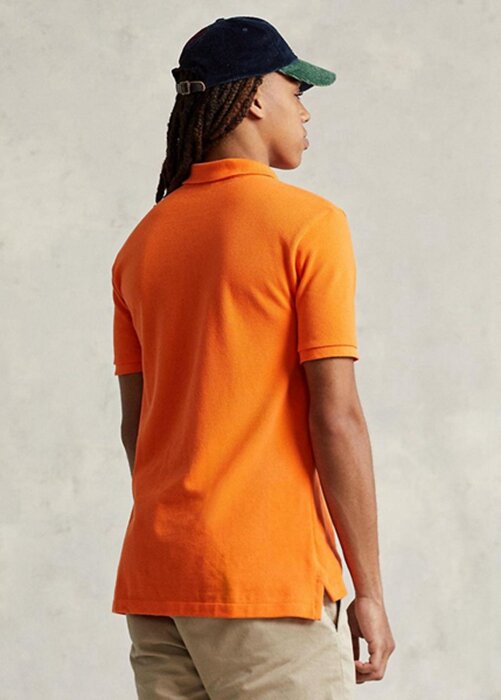 Orange Men’s Ralph Lauren Custom Slim Fit Mesh Polo Shirts Orange Men’s Ralph Lauren Custom Slim Fit Mesh Polo Shirts
