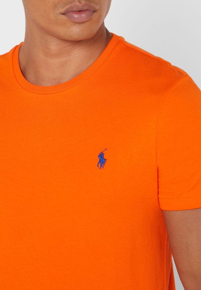 Orange Men’s Ralph Lauren Essential Crew Neck T Shirts Orange Men’s Ralph Lauren Essential Crew Neck T Shirts