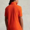 Orange Men’s Ralph Lauren The Iconic Mesh Polo Shirts