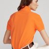 Orange Women’s Ralph Lauren Classic Fit Mesh Polo Shirts