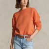 Orange Women’s Ralph Lauren Fleece Crewneck Pullover Sweatshirts Orange Women’s Ralph Lauren Fleece Crewneck Pullover Sweatshirts