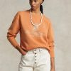 Orange Women’s Ralph Lauren Logo Graphic Fleece Sweatshirts