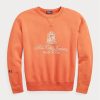 Orange Women’s Ralph Lauren Logo Graphic Fleece Sweatshirts