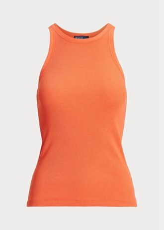 Orange Women’s Ralph Lauren Rib-knit Cotton Tanks