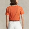 Orange Women’s Ralph Lauren Rl Logo Jersey  T Shirts