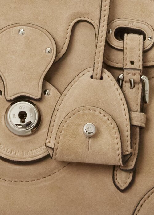 Pale Honey Women’s Ralph Lauren Calf-Suede Soft Ricky 18 Handbag Pale Honey Women’s Ralph Lauren Calf-Suede Soft Ricky 18 Handbag