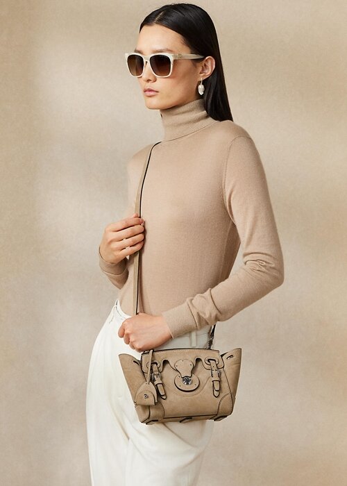 Pale Honey Women’s Ralph Lauren Calf-Suede Soft Ricky 18 Handbag Pale Honey Women’s Ralph Lauren Calf-Suede Soft Ricky 18 Handbag