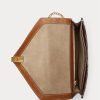 Parchment Cream Women’s Ralph Lauren Polo ID Crochet Envelope Chain Crossbody Bags